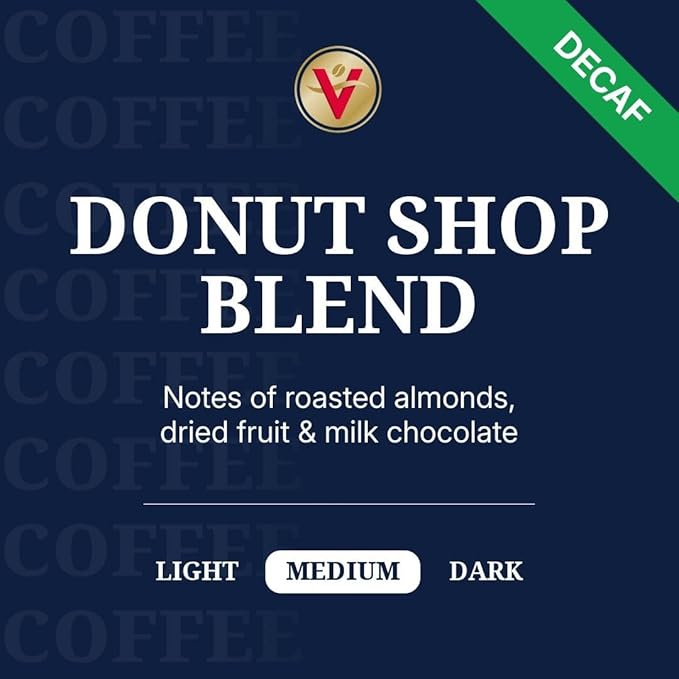 Victor Allen's Coffee Decaf Donut Shop Blend Medium Roast 200 Count Single Serve Coffee Pods for Keurig K-Cup Brewers