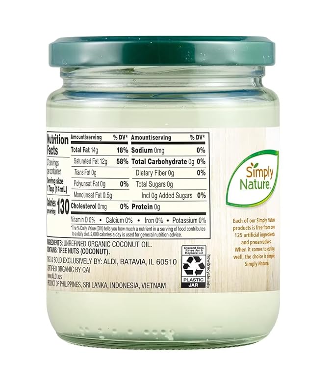 🌴 4 PACK ORGANIC UNREFINED COCONUT OIL - 14 oz. Jars x 4 Jars 🥥✨🌿 Organic &amp Non-GMO ❄️ Cold Pressed &amp Virgin 🍽️ Gluten-Free &amp Lactose-Free - Great for 🍳 Cooking 🍪 Baking 🥤 Drink