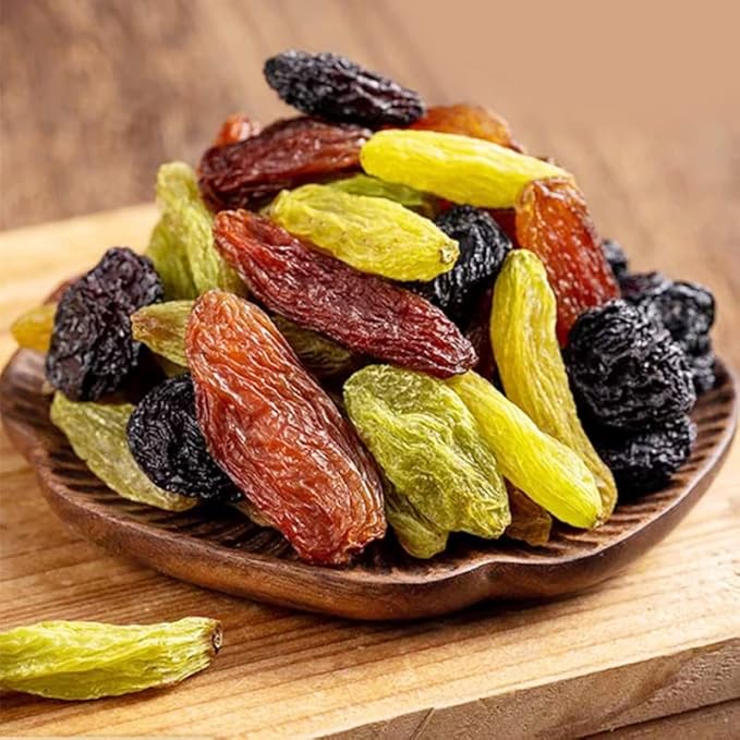 Seedless Medley Raisinsdried fruit golden raisins raisins bulk Three-color raisins raisin milk tea ingredients casual snacks17.63oz/500g