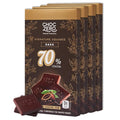 ChocZero 70% Cocoa Dark Chocolate Squares Sugar Free Vegan Low Carb High Fiber Keto Friendly No Sugar Alcohols (4 Count 3.2oz Boxes)