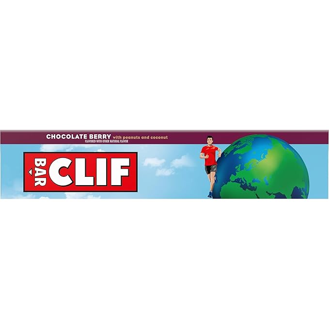 CLIF BAR – Energy Protein Bars – Limited Edition Run the World - Chocolate Berry - Made with Organic Oats - Energy Bars - Non-GMO (12 Pack)
