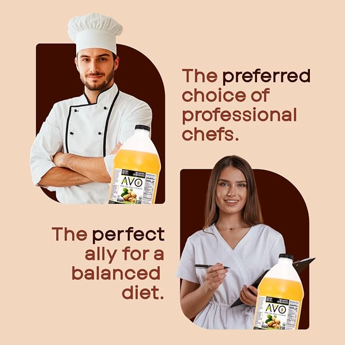 AVO Made for Great Cooking Organic Peanut Oil Half Gallon - Perfect for Cooking &amp Deep Frying - Ideal for Chefs Moms and Grillers - Bulk Organic Peanut Oil for Deep Frying Turkey