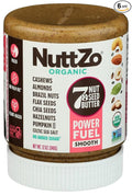 Nuttzo Butter Powerfuel Smooth Organic 12 oz (Pack of 6)