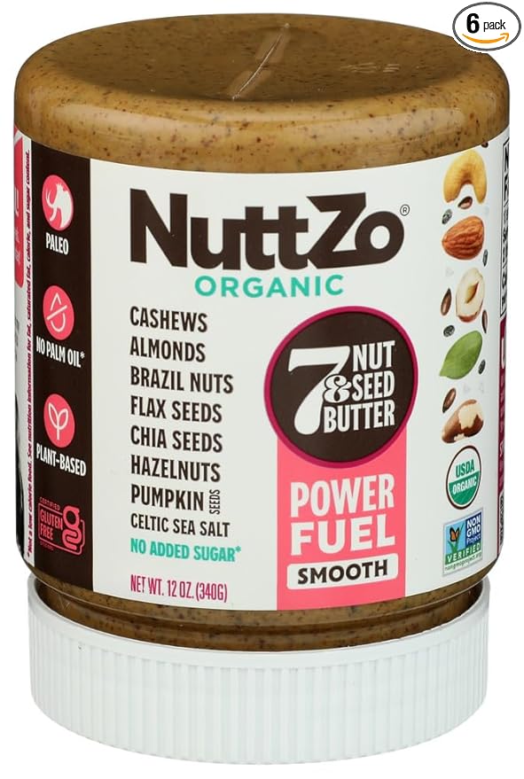 Nuttzo Butter Powerfuel Smooth Organic 12 oz (Pack of 6)