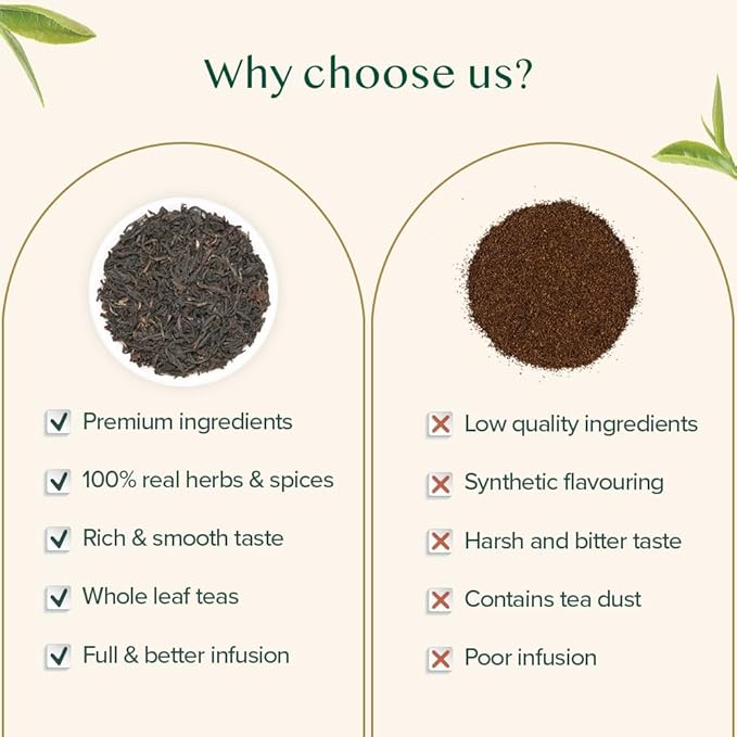 VAHDAM Assam Black Tea Leaves (340g/12oz) 170+ Servings | High Caffeine Non GMO Gluten Free | STRONG MALTY &amp RICH | Pure Unblended Single Origin Black Loose Leaf Tea | Vacuum Sealed