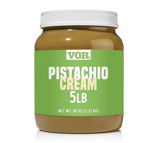 Vör Pistachio Cream (5lb) | Rich &amp Nutty pistachio cream spread for Knafeh Dubai Chocolate Bars