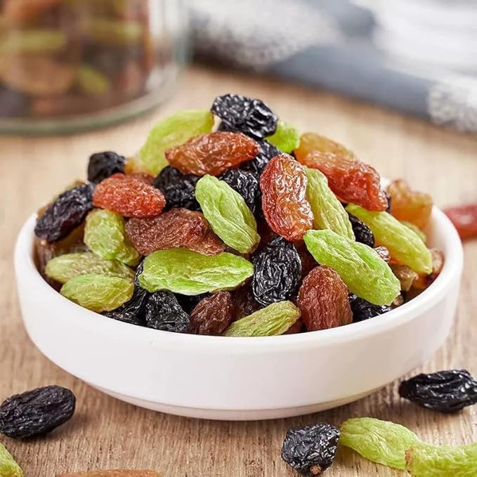 Seedless Medley Raisinsdried fruit golden raisins raisins bulk Three-color raisins raisin milk tea ingredients casual snacks17.63oz/500g