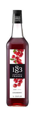 1883 Cranberry for Drinks Made in France 1 Liter Glass Bottle