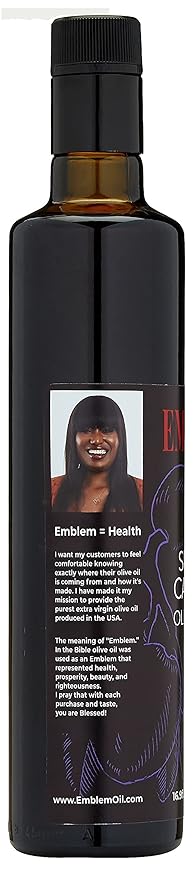 Emblem 100% Extra Virgin and Infused Olive Oil for Everyday Kitchen Use | Cold Extracted Cooking &amp Baking | Non GMO Keto Vegan Friendly 500ml (Spicy Cajun)