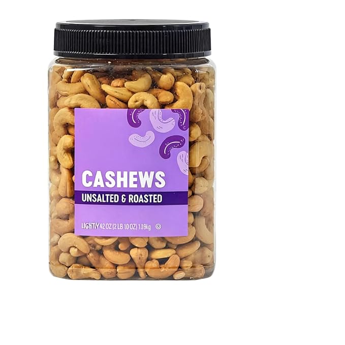 Farms Whole Fancy Roasted Unsalted Cashews 42 Oz Premium Grade No Salt Added (2 Pack)