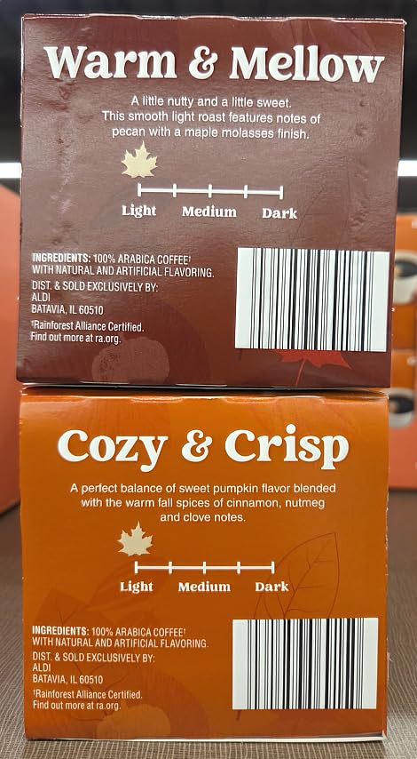 Barissimo Maple Pecan Pie &amp Pumpkin Spice Ground Cup Light Roast Coffee 4.02oz 114g (Two Boxes)