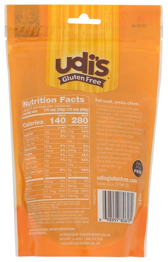 Udi's Gluten Free Granola Original 12-Ounce Pouches (Pack of 3)