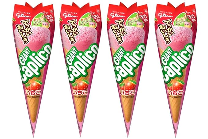 Glico Caplico Chocolate snacksStrawberry×4 pcs. Made in Japan. No.a217