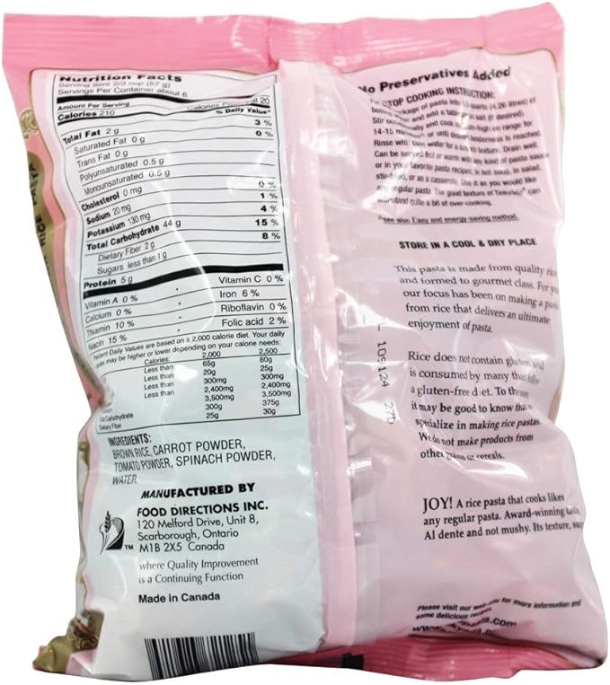 Tinkyada Vegetable Spirals Gluten Free 12-Ounce (Pack of 6)