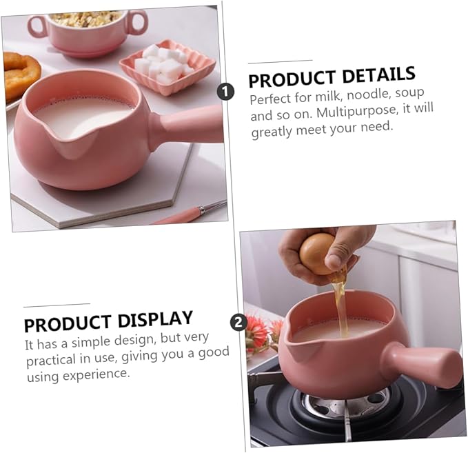 Alipis Revere Ware Inspired Pot Multipurpose Milk Pan for Noodles Soup Ceramic Soup Pot Easy Clean