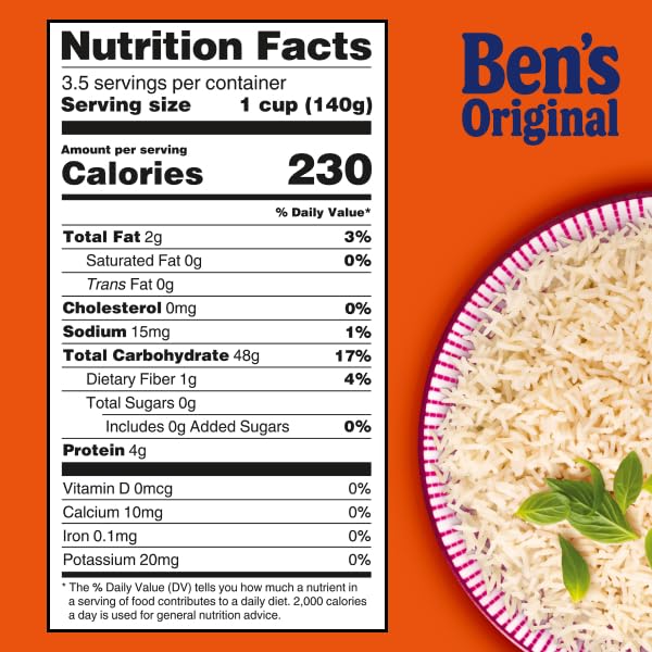 BEN'S ORIGINAL Ready Rice Jasmine Family Size Rice Easy Dinner Side 17.3 OZ Pouch (Pack of 6)