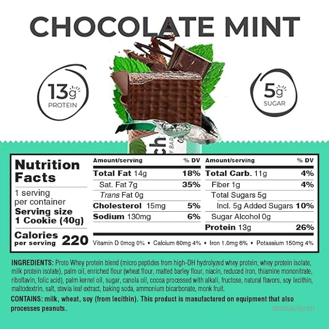 Power Crunch Protein Wafer Bars High Protein Snacks with Delicious Taste Chocolate Mint 1.4 Ounce (12 Count) (Pack of 2)