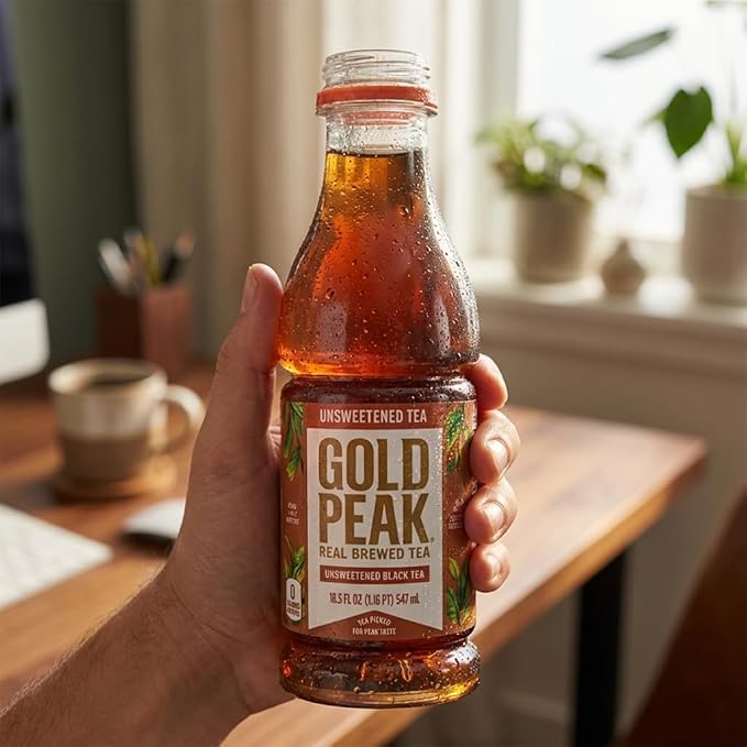 Gold Peak 10-Pack Variety Tea – 18.5 oz Bottles – Extra Sweet Georgia Peach Lemon Sweetened Sweet'd Black &amp Sweet Green – Ready-to-Drink Iced Tea Assortment