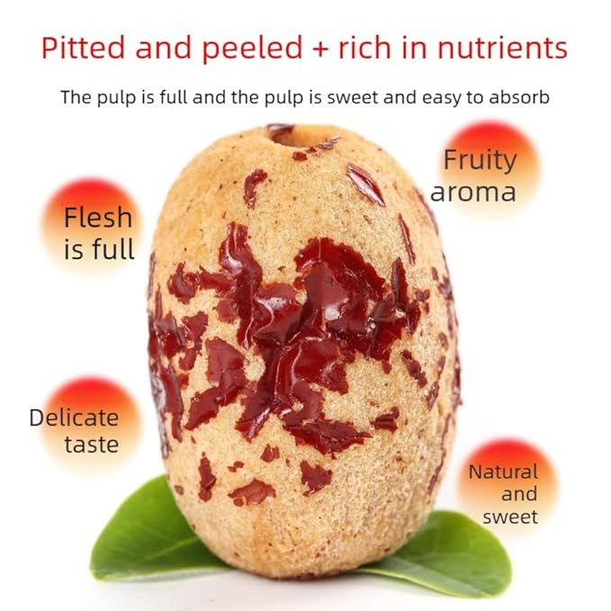 Pitted &amp Peeled Premium Dates 500g Wash-Free Jujube Natural Sweet &amp Plump 0 Additives (Peeled &amp Pitted Dates)