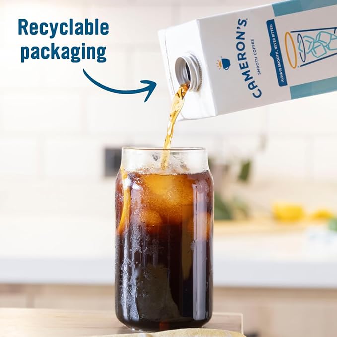 Cameron's Coffee Original Black Multiserve Cold Brew Coffee Concentrate Medium Roast 32oz (Pack of 6)