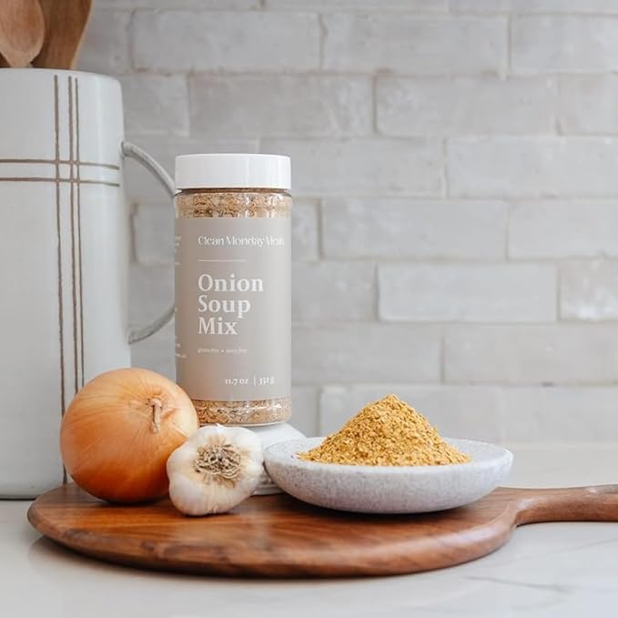 Clean Monday Meals Onion Seasoning Mix | Gluten Free Dairy Free No Artificial Additives | Versatile Dry Onion &amp Garlic Seasoning for Soups Sauces &amp Cooking | 11 oz (≈ 314 g)