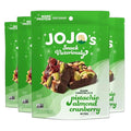 JOJO's Dark Chocolate Pistachio Almond Cranberry Healthy Snack Low Sugar Low Carb Gluten Free Non GMO Paleo &amp Keto Friendly Made with Plant Based Hemp Protein Vegan (4 Count)