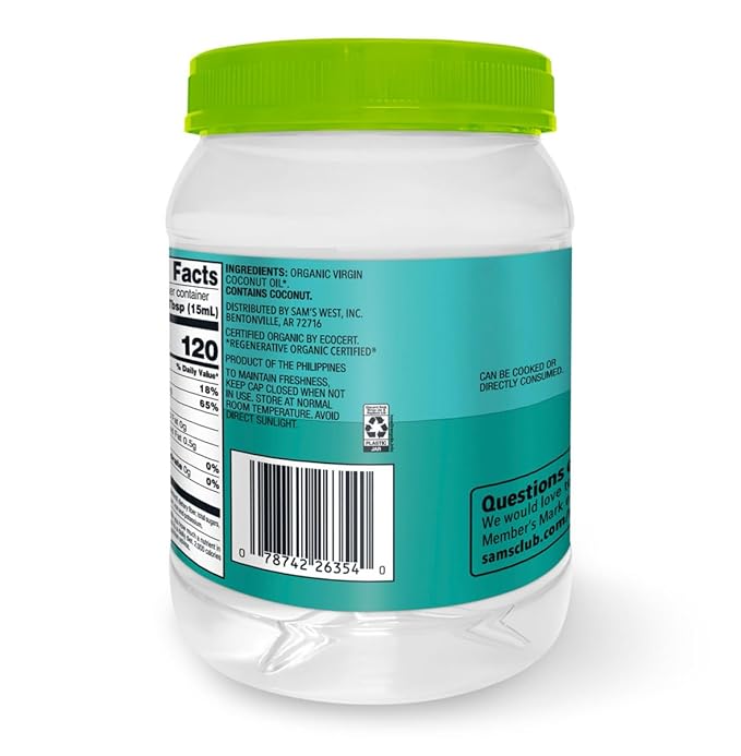 Member Marks Organic Virgin Coconut Oil 56oz. Pack-1