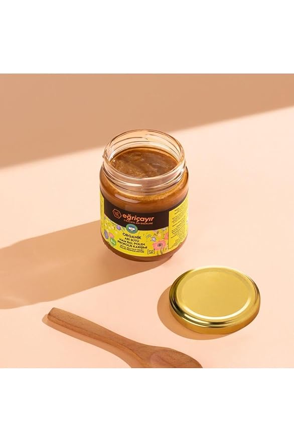 Organic Royal Jelly Honey Pollen Propolis Blend 240g (8.5oz) - Complete Bee Product Superfood - Winter Immune Defense Formula