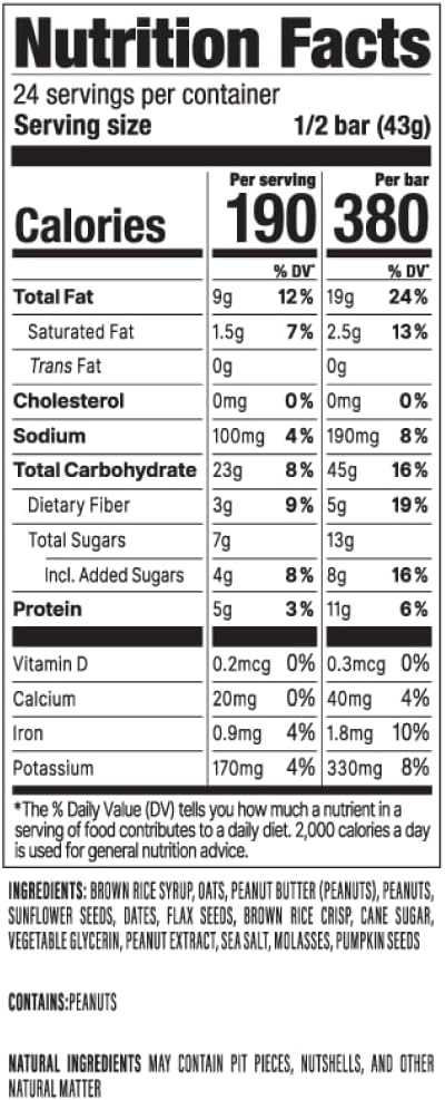 PROBAR - MEAL Bar Peanut Butter Non-GMO Gluten-Free Healthy Plant-Based Whole-Food Ingredients Natural Energy (12 Count)