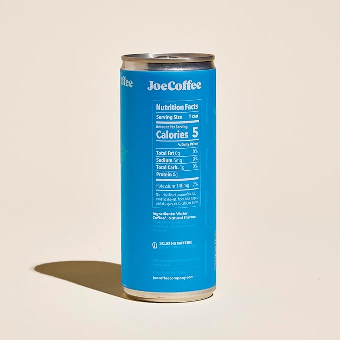 Joe Coffee Company - Black Cold Brew Ready-to-Drink Specialty Coffee Cans (Pack of 12) | NYC Roaster Rainfoest Alliance Certified Kosher Climate-Friendly