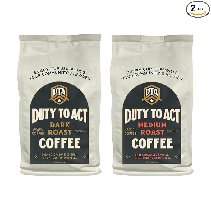 Duty to Act Dark Roast &amp Medium Roast Ground Coffee 2 lb. (Variety Pack)