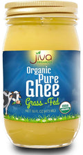 Organic Grass Fed Ghee 16 Ounce - Mantra Infused Traditional Ayurvedic Method - Non GMO Pasture Raised - By Jiva Organics