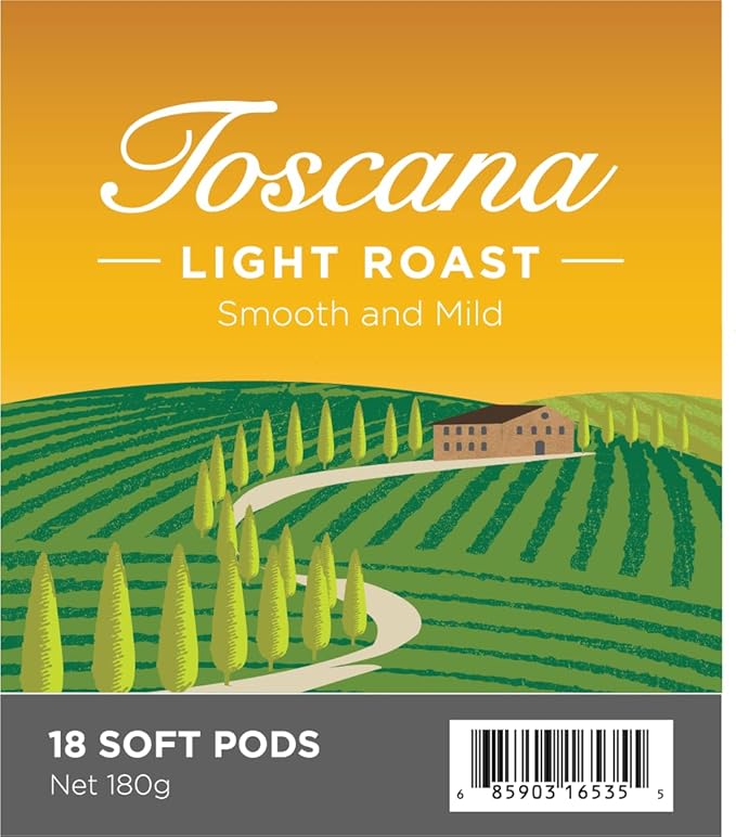 Wolfgang Puck Coffee Toscana 9.5 Gram soft Pods 18 Count (Pack of 3)
