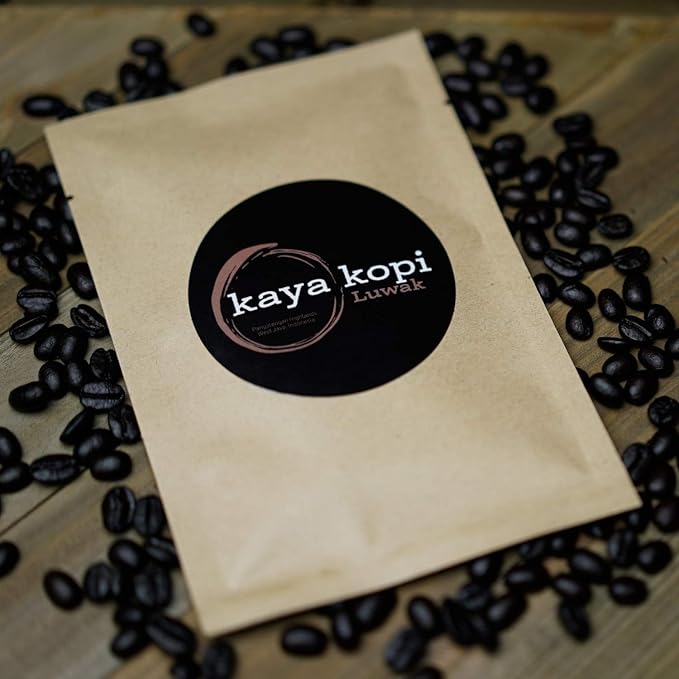 Premium Kaya Kopi Luwak From Indonesia Wild Palm Civets Arabica Coffee Beans 16 Ounce Medium Roast Whole Bean