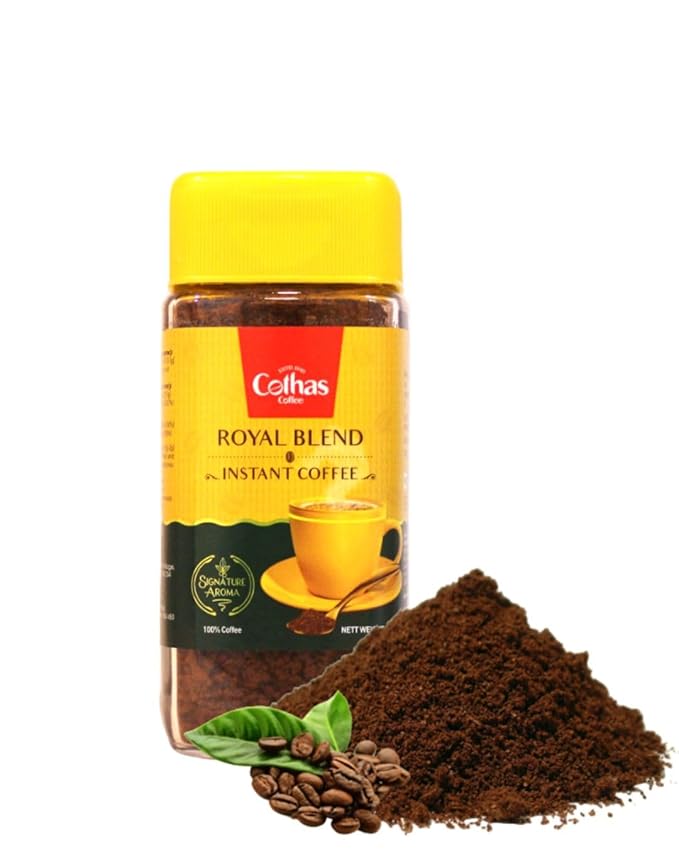 Cothas Traditional Royal Blend Instant Coffee Powder - Pack of 3 Each Bottle 90g = 270g [ Coffee : 100% ]