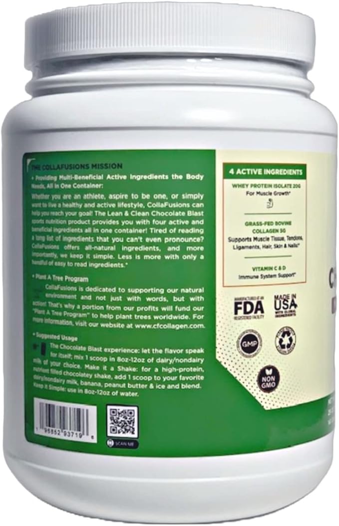 24 Servings 20g Whey Protein Isolate 5g Collagen Peptides Vitamin C &amp D Health Beauty Recovery Chocolate