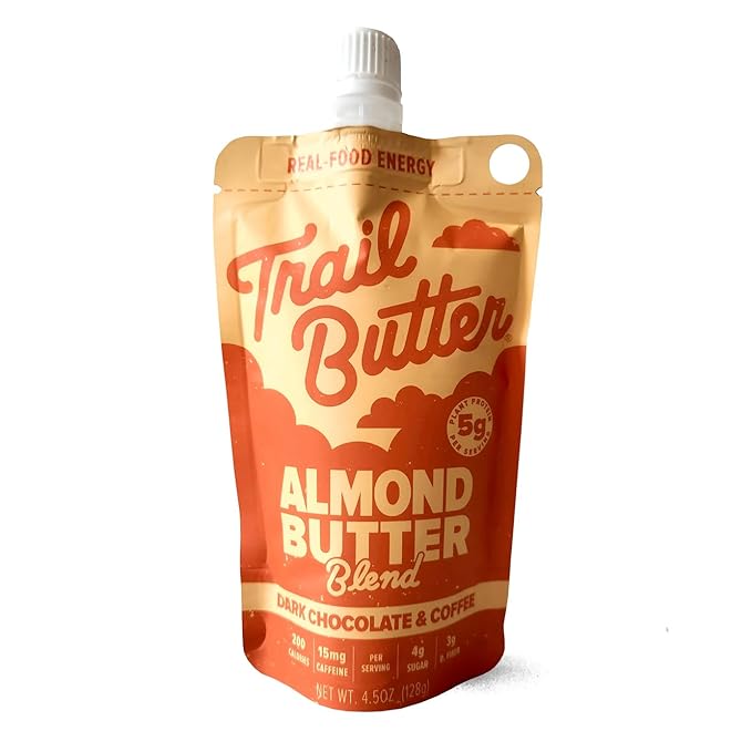 Trail Butter Big Squeeze Nut Butter Energy Pouches 4.5oz (6-Pack) – Real Food Endurance Fuel Protein Snack for Hiking Camping &amp Active Lifestyles – 20g of Protein per Pouch – Dark Chocolate &am