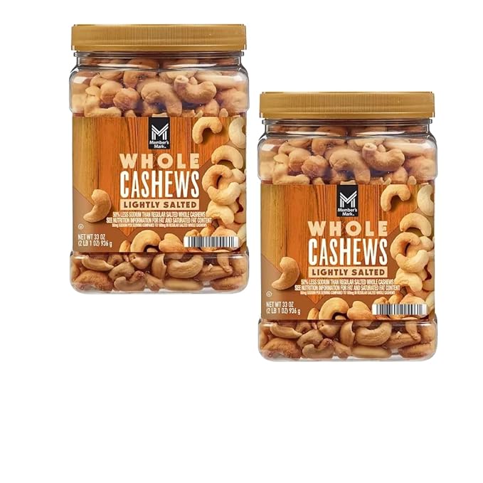 Whole Cashews Lightly Salted 33 oz (33 ounce (2 pack))