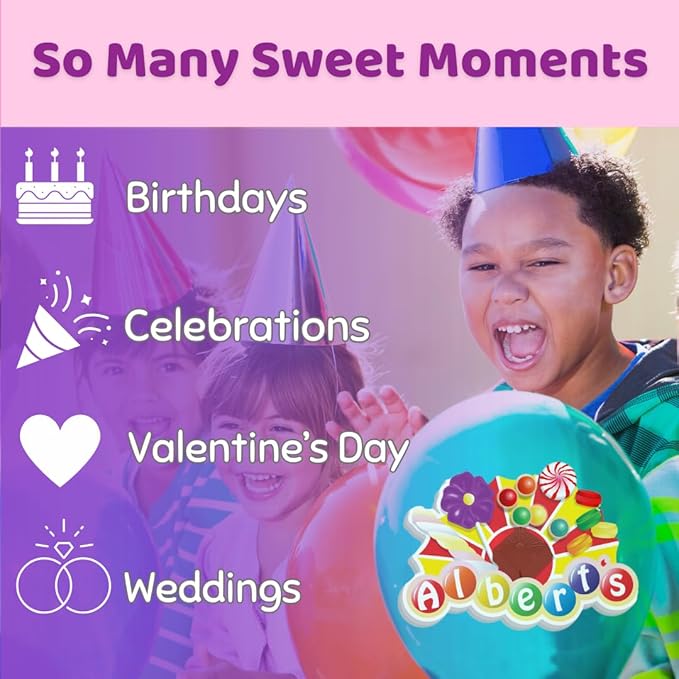 ALBERT'S Candy Milk Chocolate Foiled Balls 40 oz Bag Party and Wedding Candy Peanut-Free &amp Tree Nut-Free (Full Size Pink)