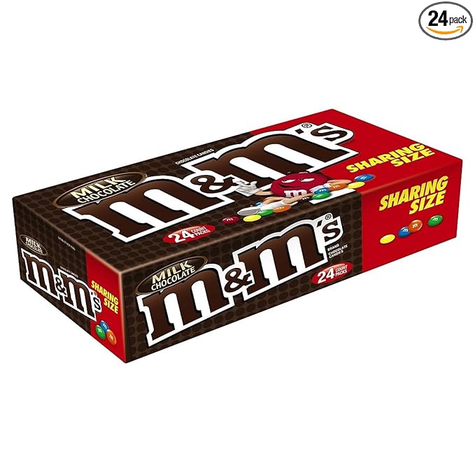 M&ampM's Milk Chocolate King Size - 24 Count