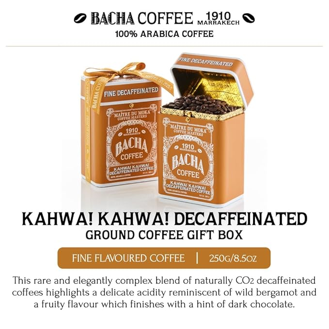 Bacha Coffee | Kahwa! Kahwa! Fine Flavoured Whole Beans Medium Dark Roast 100% Arabica Specialty Coffee 250g Signature Nomad Collection Gift Box