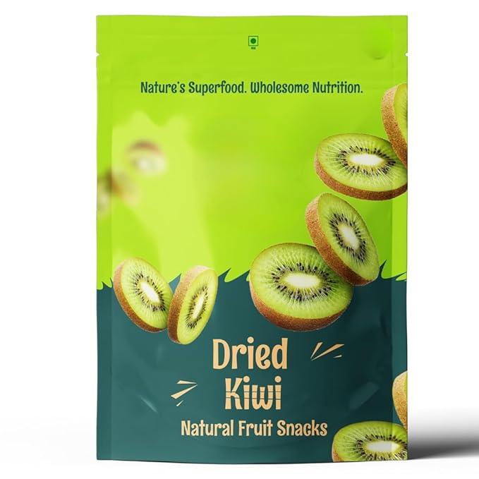 Generic Dried Kiwi Natural Fruit Snacks High Fibre Energy Booster Naturally Dehydrated Wholesome Nutrition - 200 gm