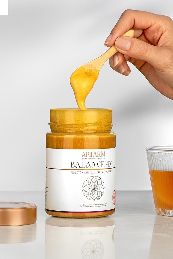 Balance 4x - Royal Jelly Raw Honey Pollen Propolis Blend 415g (14.6oz) - Complete Bee Product Superfood Mix