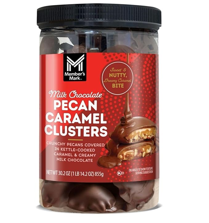 Member Marks Milk Chocolate Pecan Caramel Clusters 30.2 oz. Pack-1