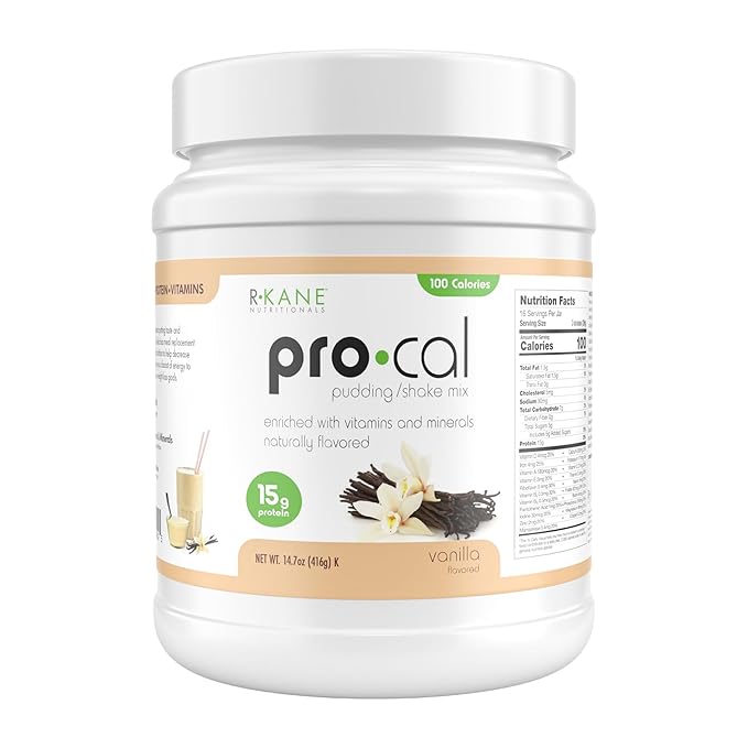Pro-Cal Vanilla Meal Replacement Powder 14.07 oz – High Protein Low Calorie Shake &amp Pudding Mix – 16 Servings Delicious &amp Easy to Prepare – Supports Healthy Weight Management Vanilla