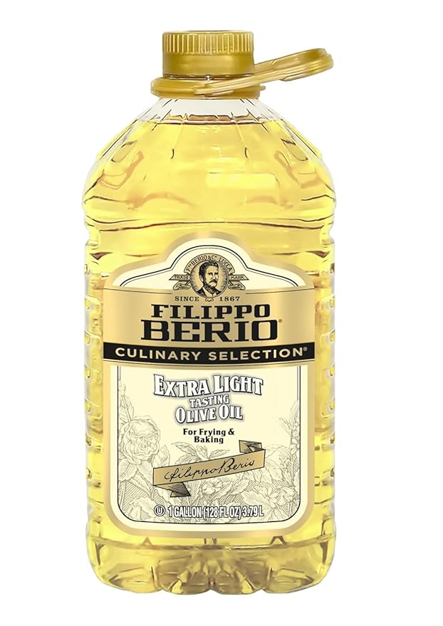 Filippo Berio EXTRA LIGHT Olive Oil 1 Gallon – For Baking and Frying