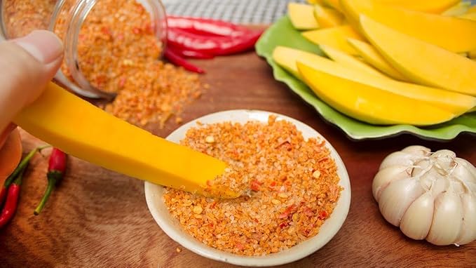 3 Packs - Super Spicy Shrimp Salt All Natural - Muoi Tom Tay Ninh Sieu Cay - 3.5 Oz