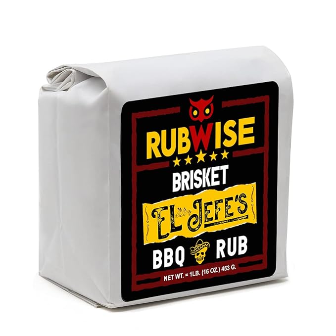 Texas Style Brisket Rub &amp El Jefe Rub by Rubwise | BBQ Rub &amp Spices for Smoking &amp Grilling | Beef Seasoning Dry Rub | Great on Brisket Steaks Ribs Burgers &amp More (1lb each)