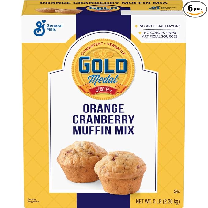 Gold Medal Orange Cranberry Muffin Mix 5 Lb Box (Pack of 6)