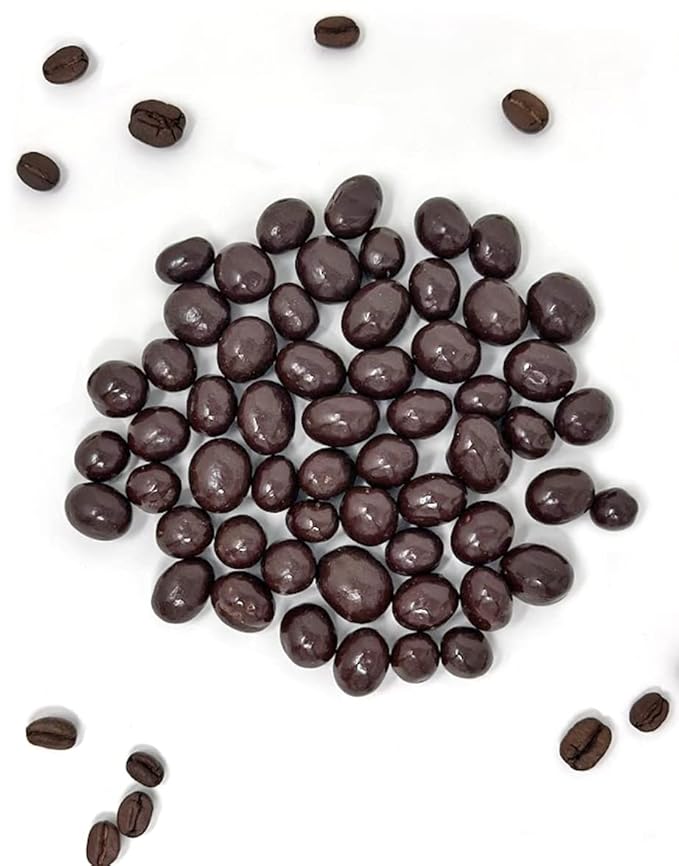 SweetGourmet Sea Salt Caramel Dark Chocolate Covered Espresso Coffee Beans | 1 Pound